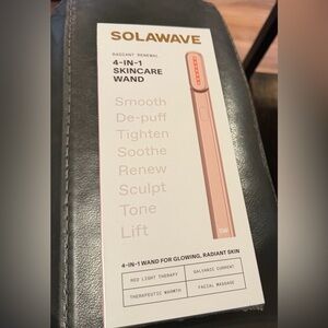 Solawave 4-in-1 Radiant Renewal Skincare Wand with Red Light Therapy, Rose Gold